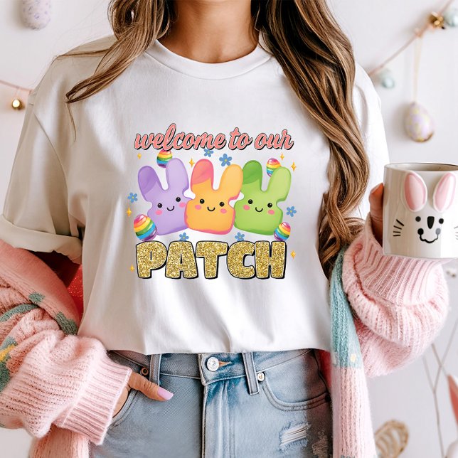 T-shirt Joli lapin de Pâques, Bienvenue à notre Patch (Créateur téléchargé)