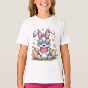 T-shirt Joli lapin de Pâques Hipster Bunny