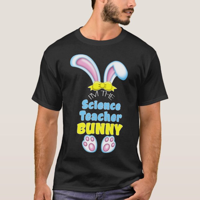 T-shirt Joli lapin de Pâques Je suis le professeur de scie (Devant)