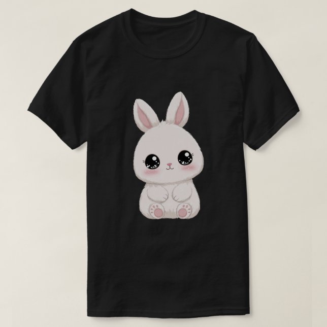 T-shirt Joli Lapin de Pâques Rose (Design devant)