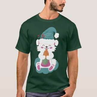 T-shirt joli lapin noël vintage