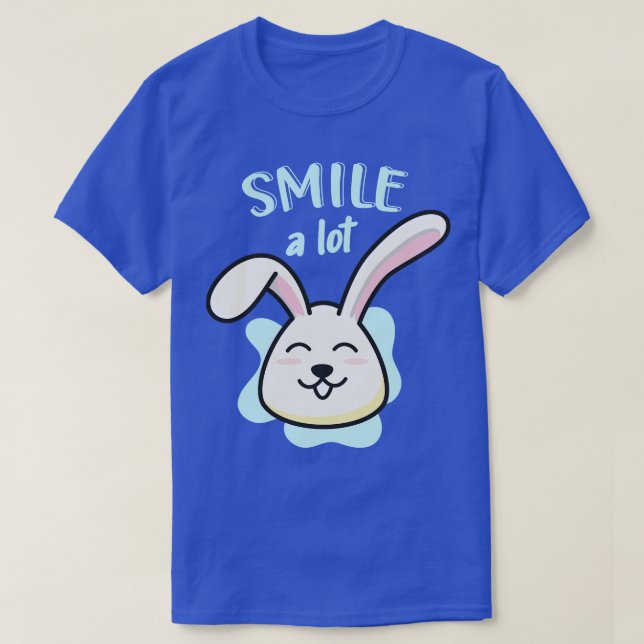 T-shirt Joli Lapin Sourit Un Gros Lapin Drôle (Design devant)