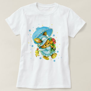 T-shirt Joli lapin Vintage et cadeau de Pâques de poulet