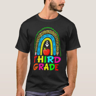 T-shirt Joli Léopard Arc-en-ciel Enseignant de Troisième A
