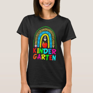 T-shirt Joli Léopard Arc-en-ciel Professeur de Maternelle 