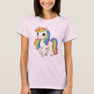T-shirt Joli licorne arc-en-ciel coloré
