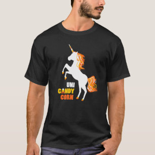 T-shirt Joli licorne Uni bonbons d'Halloween corne magique