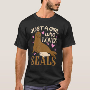 T-shirt Joli Lion De Mer Pour Les Filles Juste Une Fille Q