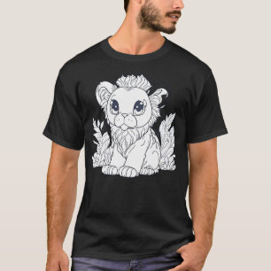 T-shirt Joli livre de coloriage pour bébé lion enfants lig