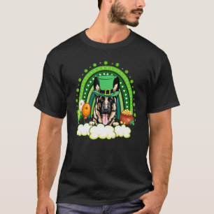 T-shirt Joli Lucky Rainbow Berger Allemand Trèfle St Pat