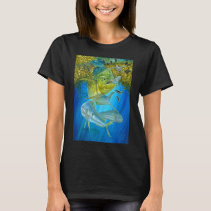 T-shirt Joli Mahi Mahi Pêche Poisson Thon Et Tortue 