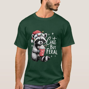 T-shirt Joli mais féroce Raton laveur de Noël Drôle d'anim