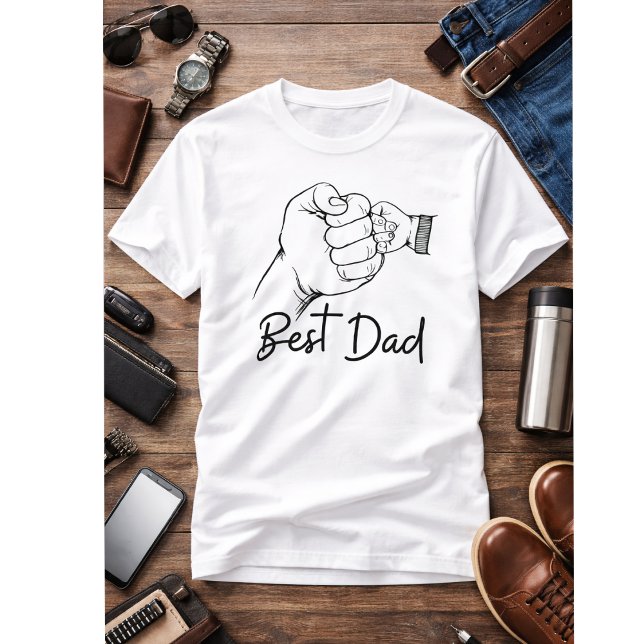 T-shirt Joli Meilleur Papa Moderne  (Créateur téléchargé)