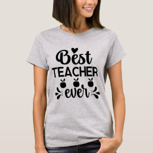 T-shirt Joli meilleur professeur jamais mot art