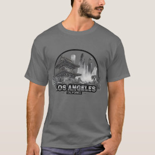 T-shirt Joli Minimaliste Los Angeles Ville Californie État