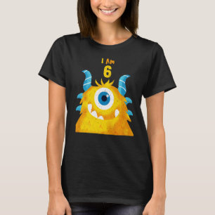 T-shirt Joli Monstre Anniversaire I Am 6 Anniversaire
