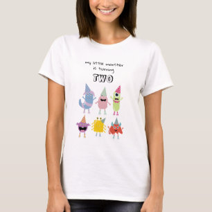T-shirt Joli Monstres colorés Funny Garçon Maman Anniversa
