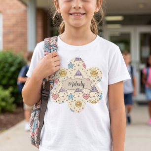 T-shirt Joli motif de formes mathématiques rétro pour la r