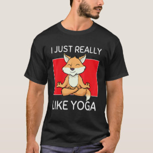 T-shirt Joli Namaste Renard Je Suis Vraiment Amateur De Yo