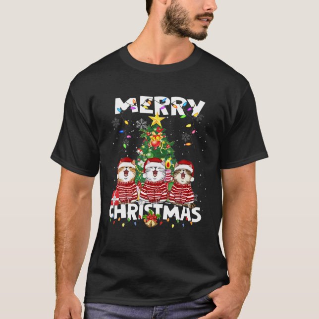 T-shirt Joli Noël Chat Catmas Chat Maman Femmes Chri (Devant)