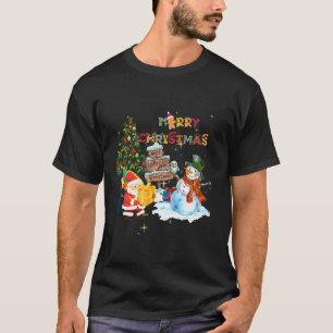 T-shirt Joli Noël Gnome Famille Snowman Père Noël Cr