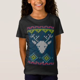T-Shirt Joli Noël Grand-mère Elk Vacances hiver Reinder la