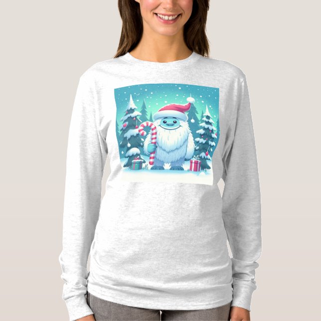 T-shirt Joli Noël/hiver yéti (Devant)