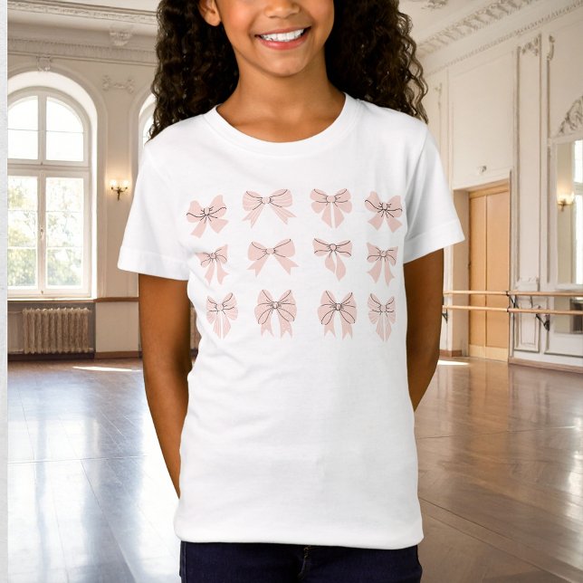 T-Shirt Joli Nœud Coquette Rose Blush (Créateur téléchargé)