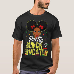 T-shirt Joli Noir Et Éduqué Je Suis L'Africain Fort