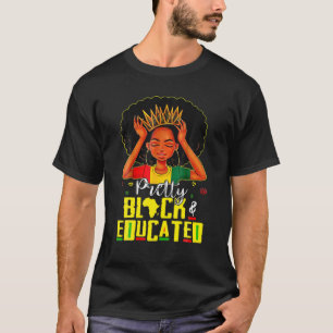 T-shirt Joli Noir Et Éduqué Je Suis L'Africain Fort