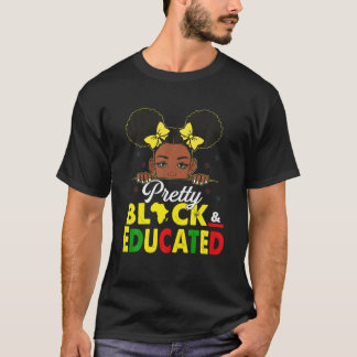 T-shirt Joli Noir Et Éduqué Je Suis L'Africain Fort