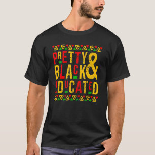 T-shirt Joli Noir Et Éduqué Noir Histoire Mois Fierté