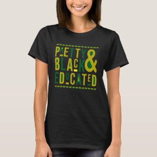 T-shirt Joli Noir Et Éduqué Noir Histoire Mois Fierté