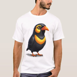 T-shirt Joli oiseau de dessin animé 3D coloré