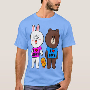 T-shirt Joli ours brun cony lapin lapin canard nous aimons