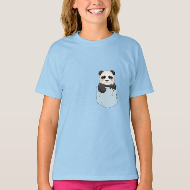 T-shirt Joli ours panda dans la poche (Devant)