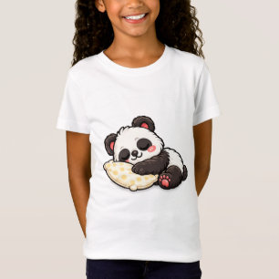 T-Shirt Joli panda endormi avec oreiller