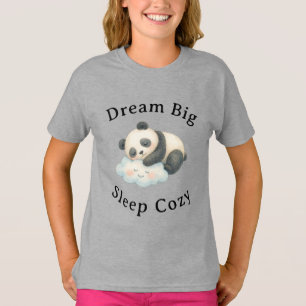 T-shirt Joli panda endormi sur un nuage aquarelle