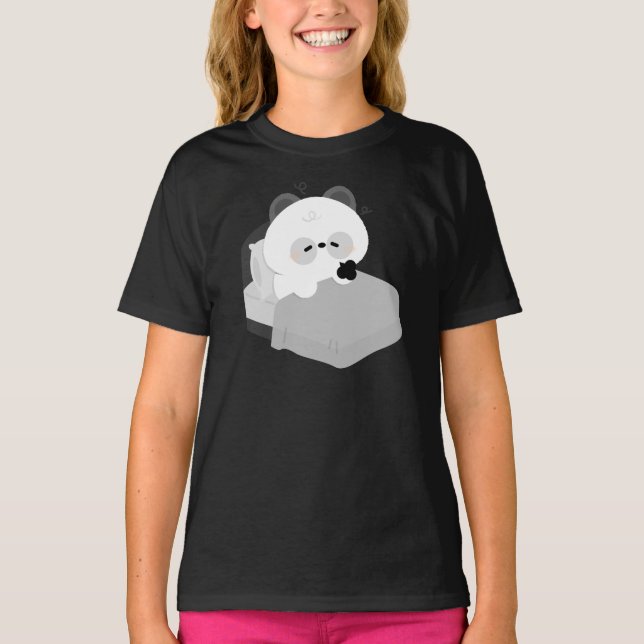 T-shirt Joli Panda Fatigué (Devant)