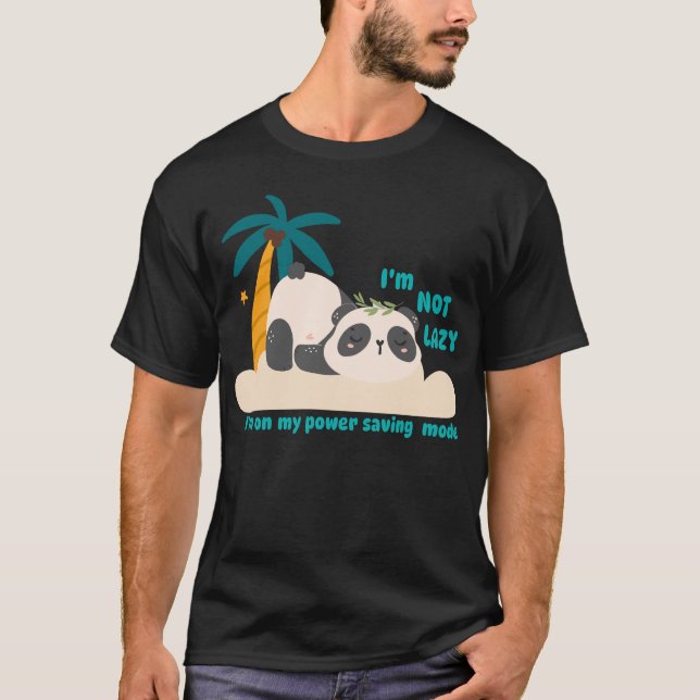 T-shirt Joli panda paresseux  (Devant)