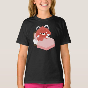T-shirt Joli Panda Roux Fatigué
