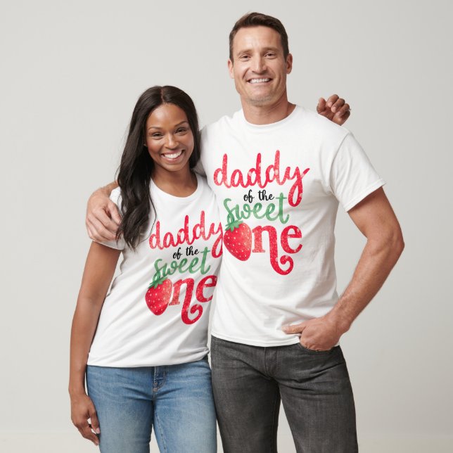 T-shirt Joli Papa Fraise du Doux Matching Fa (Unisexe)