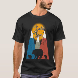T-shirt Joli papa ours jumeaux deux oursons petits ours pè