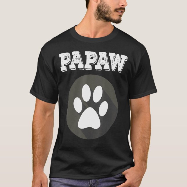 T-shirt Joli PAPAW Papa Paw Footprint Slogan pour lui Chie (Devant)