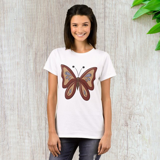 T-shirt Joli Papillon Marron (Créateur téléchargé)