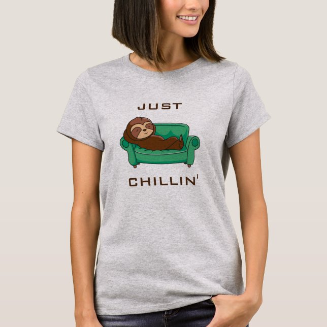 T-shirt Joli Parfum Lazy Drôle Juste Chillin (Devant)