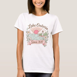 T-shirt Joli paysage pastel du lac Ontario