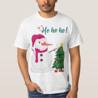 T-shirt Joli Père Noël à l'aquarelle Clipart de Noël