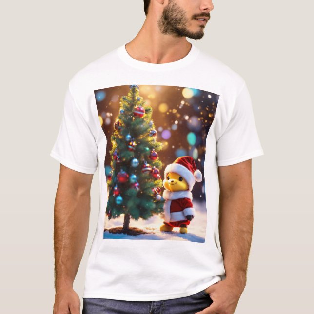 T-shirt Joli Père Noël Art de Noël (Devant)