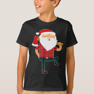 T-shirt Joli Père Noël Bûcheron Drôle Noël dégueu Hache Ch